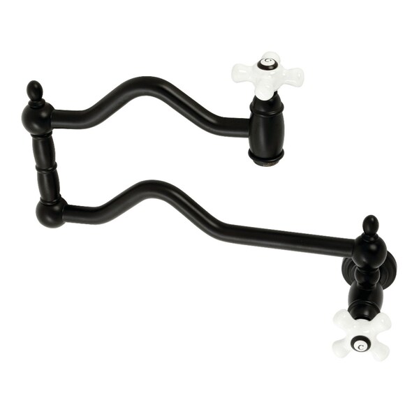 KS2100PX Heritage Wall Mount Pot Filler, Matte Black